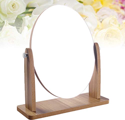 Espejo de tocador de madera espejo de maquillaje de escritorio espejo cosmético HD espejo