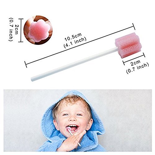 Esponja de limpieza bucal desechable sin sabor, 50 unidades.