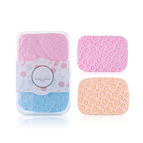 Esponja de limpieza facial para Facial Desmaquillante profundo Cara Puff limpieza 2 piezas color aleatorio