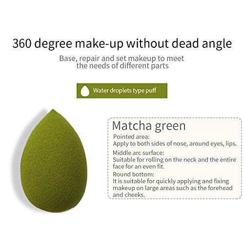 Esponja de maquillaje, huevo de esponja mreechan, maquillaje de huevo de esponja,3 piezas formas diferentes de esponjas para maquillaje, con soporte de esponja de maquillaje