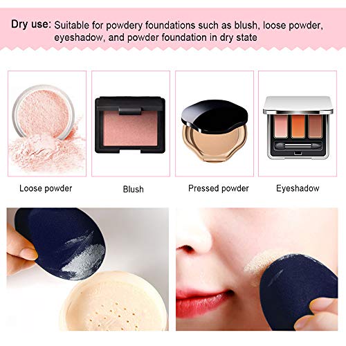 Esponja Maquillaje, SenPuSi 2 Piezas Latex-Free Microfibra Sponge Facial de Belleza Difuminado Perfecto De Maquillaje Para Bases, Polvo y Cremas