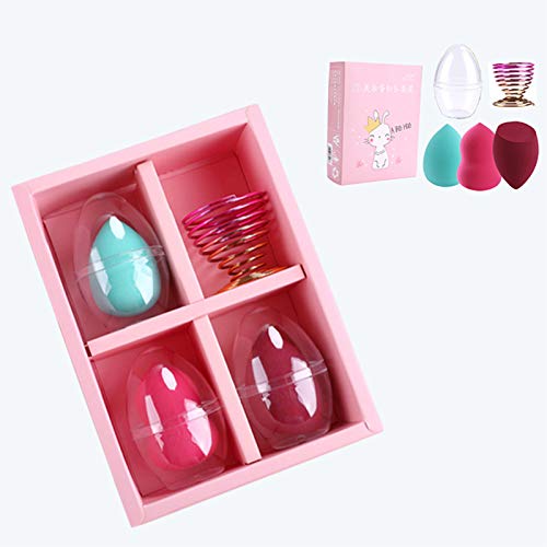 Esponja Maquillaje,3+1 Piezas Set de Esponjas de Maquillaje，Makeup Blender Beauty para Base de Maquillaje，Juego de maquillaje de belleza de licuadora de esponja de maquillaje profesional
