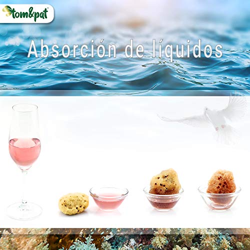 Esponja Menstrual – 5 piezas en una bolsa de yute – alternativa ecológica a los tampones – Esponja Natural sin blanquear – extra suave & reutilizable (5 x 5-7 cm)