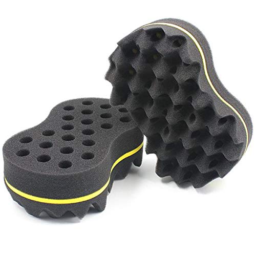 Esponja Rizadora de Pelo,Zuzer 2PCS Cepillo de Esponja Magic Peluquería Pelo Cepillo Rizo de Esponja Rizador de Pelo