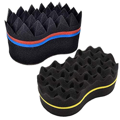Esponja Rizadora de Pelo,Zuzer 2PCS Cepillo de Esponja Magic Peluquería Pelo Cepillo Rizo de Esponja Rizador de Pelo