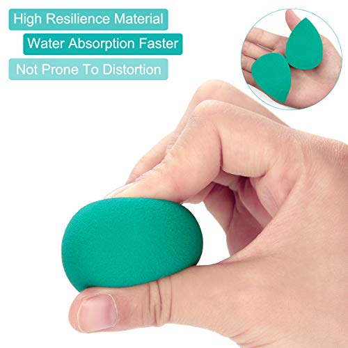 Esponjas de maquillaje, Beauty Blender Belicoo, set de 6 esponjas para base de material no alérgico y sin látex/en polvo/en crema. Esponjas de maquillaje suaves multicolores/multiformas