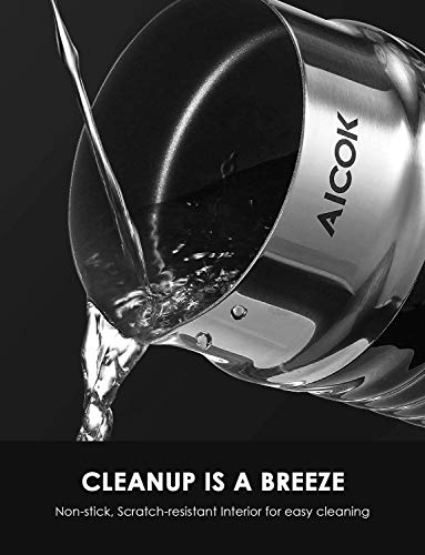 Espumador Leche Eléctrico Batidora de Leche, 3 Modos Espuma Frío, Caliente y Calentar, Acero Inoxidable, Espuma Rica, 240ml, Apagamiento Automático, Protección Contra-sobrecalentar