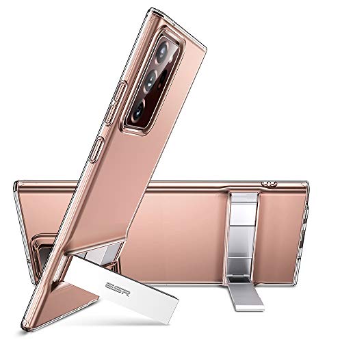 ESR Funda Metal Kickstand para Samsung Note 20 Ultra 5G 2020[Soporte Vertical y Horizontal] [Protección Reforzada contra Caídas] Funda para Samsung Galaxy Note 20 Ultra 5G[Transparente]