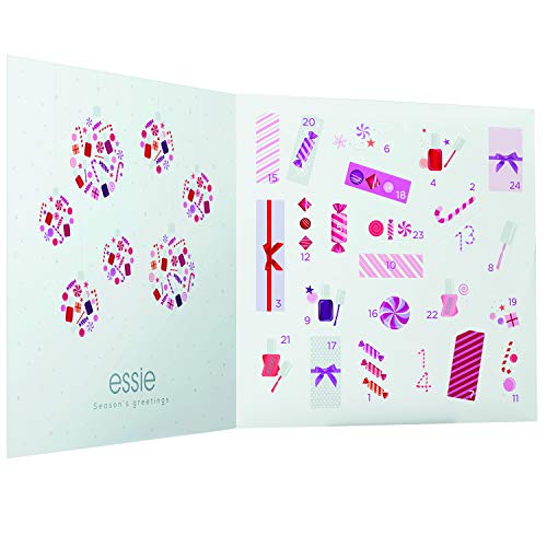 Essie - Calendario de Adviento, Incluye 18 Productos de Manicura y 6 Regalos Sorpresa