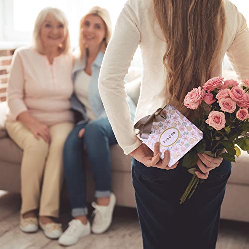 ESSIE ODILA Collar de Madre e Hija, Huella de Bebe Colgante de Corazón en Plata de Ley 925, 45cm Cadena