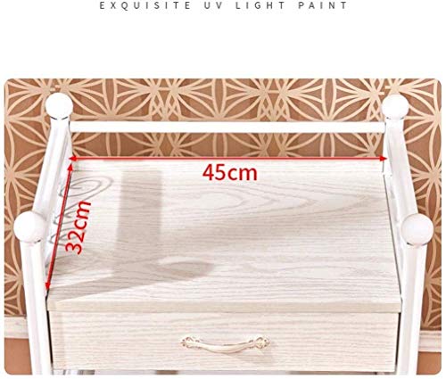 Estante de la carretilla retro del equipo de la belleza de la compra de tres niveles con el cajón del salón de belleza peluquería de la carretilla en rack de peluquería carro de la herramienta (Color: