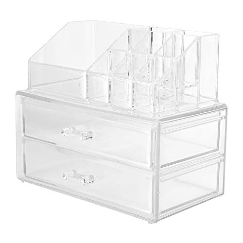 Estuche de almacenamiento de cosméticos transparente Tipo de cajón Lápiz labial Soporte de loción de tóner Organizador de contenedores Se adapta a diferentes tipos de accesorios cosméticos