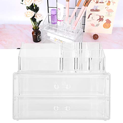 Estuche de almacenamiento de cosméticos transparente Tipo de cajón Lápiz labial Soporte de loción de tóner Organizador de contenedores Se adapta a diferentes tipos de accesorios cosméticos