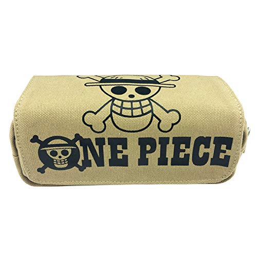 Estuche de anime ONE PIECE Bolsa de Lápiz Lapicero Lapices Pencil Case Portalapices Neceser Maquillaje para Material de Papelería con para Estudiantes en Escuela