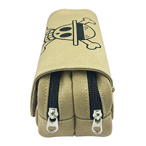 Estuche de anime ONE PIECE Bolsa de Lápiz Lapicero Lapices Pencil Case Portalapices Neceser Maquillaje para Material de Papelería con para Estudiantes en Escuela