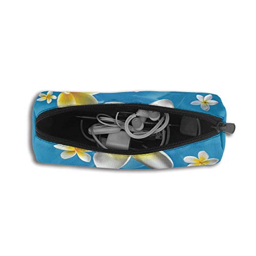 Estuche de lápices AOOEDM/bolso cosmético, bolso de lápiz simple elegante de los efectos de escritorio de la lona del jazmín