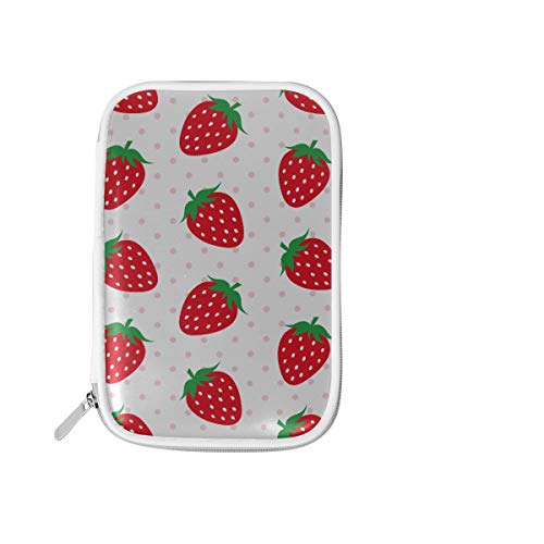 Estuche de lápices de colores Natural Pink Fruit Impreso Strawberry Makeup Pouch Small Womans Make Up Bag Multifuncional Boys Travel Toiletry Bag For Men Women