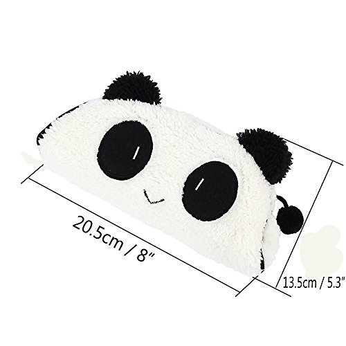 Estuche de Lápiz Suave Panda,Bolso Encantador del Caso de la Pluma del Lápiz Panda Felpa,Multifunción Bolso de Maquillaje Bolsas de Papelería/Cosmético