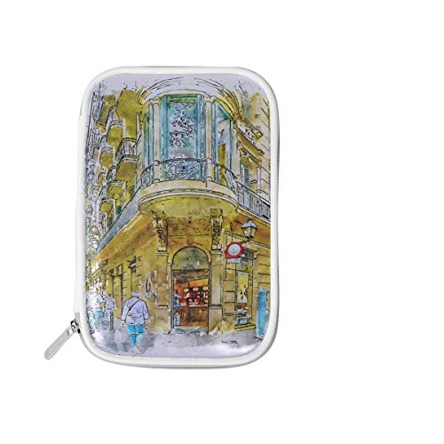 Estuche de maquillaje cosmético Barcelona Street Gothic Quarter España Arquitectura Bolsas de cosméticos Estuche de maquillaje Kids Multifuncional Bolígrafos para mujeres Para hombres Mujeres