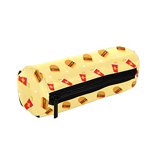Estuche de Verano Comida Hamburguesa Cola Bolsa Bolsa de Papelería Escolar Caja de Pluma Cremallera Cosmética Bolsa de Maquill