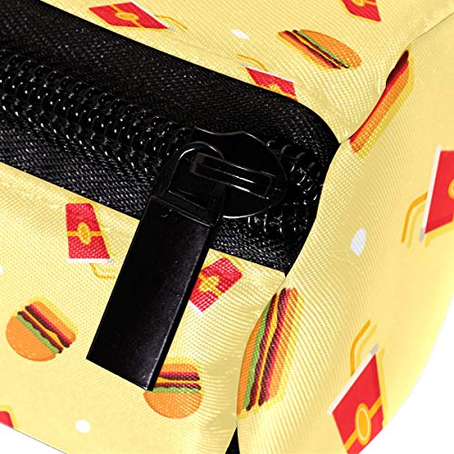Estuche de Verano Comida Hamburguesa Cola Bolsa Bolsa de Papelería Escolar Caja de Pluma Cremallera Cosmética Bolsa de Maquill