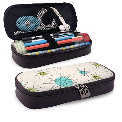 Estuche para lápices de gran capacidad Iconic Atomic Starbursts Accent Estuche para lápices Estuche para lápices de gran capacidad Organizador de papelería con cremallera para la oficina de