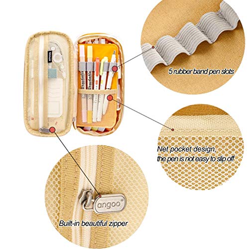 Estuche Para Lápices Macaron A Juego, Bolsa Grande De Almacenamiento De Papelería, Útiles Escolares, Se Puede Transformar En Un Estuche Para Lápices De Actualización Gran Capacidad, Elegante Y Simple