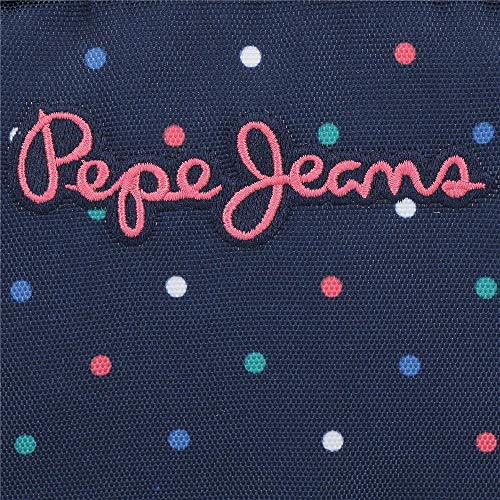 Estuche Pepe Jeans Molly Triple Cremallera, Azul, 22 x 10 x 9 cm