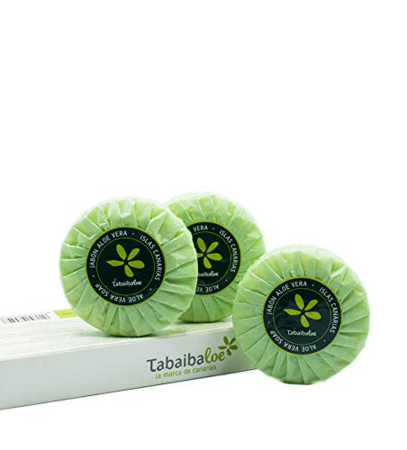 Estuche regalo de tres pastillas de jabón de Aloe Vera Canario 3X100gr Tabaibaloe