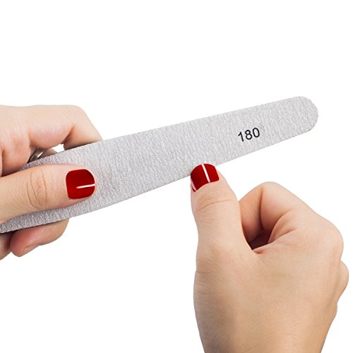 et Lima De uñas Profesional Gel Acrílico Limas uñas con Lavable Doble cara de Arena, 6 Piezas