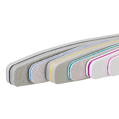 et Lima De uñas Profesional Gel Acrílico Limas uñas con Lavable Doble cara de Arena, 6 Piezas