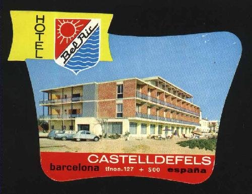Etiqueta Hotel Antigua - HOTEL BELAIR - CASTELLDEFELS