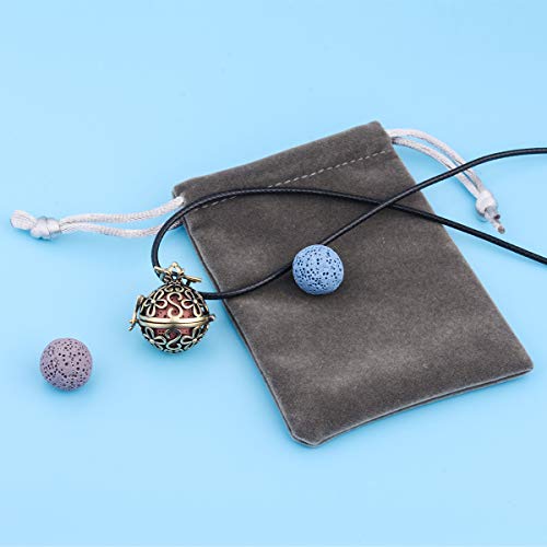 Eudora Colgante Aromaterapia Mujer Difusor de Aroma, Piedra Volcánica para Aromaterapia Joyeria Perfume Jaula Bola de Lava 7pcs, Regalos para Madres Hermana Mujer