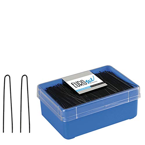 Eurostil Horquillas de Color Negro para Moño de 65 mm - 124 gr