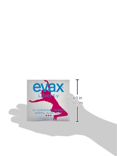 Evax Liberty - Compresas con alas normales, 14 unidades