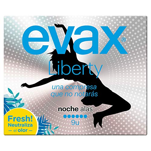 Evax Liberty Noche Compresas Alas, 9 unidades