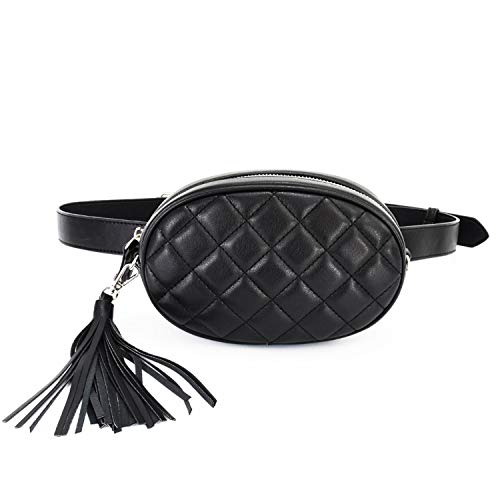 EVEOUT Bolso de la correa de la cintura del cuero de la PU de las mujeres Paquete elegante Bolsa del dinero del teléfono celular
