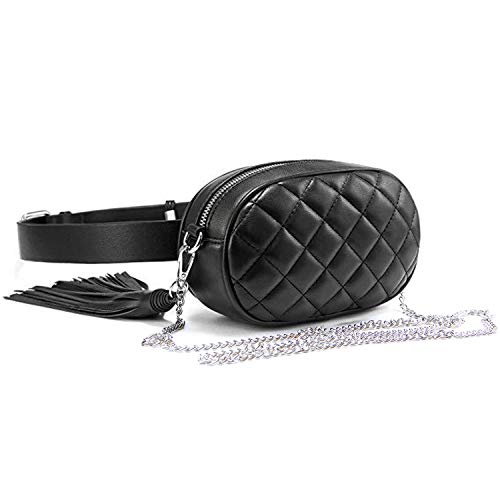 EVEOUT Bolso de la correa de la cintura del cuero de la PU de las mujeres Paquete elegante Bolsa del dinero del teléfono celular