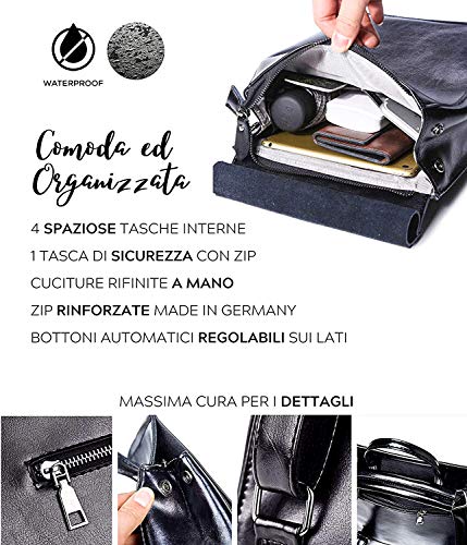 Evooo | Bolso mochila mujer de piel Vegan elegante mochila bandolera con bolso Outlet Bolsos casuales mochilas de viaje y trabajo