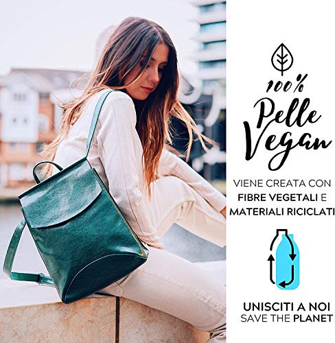 Evooo | Bolso mochila mujer de piel Vegan elegante mochila bandolera con bolso Outlet Bolsos casuales mochilas de viaje y trabajo