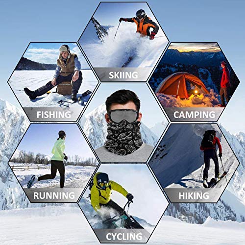 Ewtretr Animal Bones Winter Fleece Neck Polaina Calentador de Cuello Mascarilla al Aire Libre