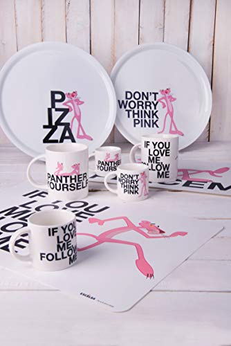 Excelsa Pink Panther - Juego de 4 manteles Individuales Pantera Rosa, Polipropileno, Color Blanco, 43 x 28,5 cm, 4 Unidades