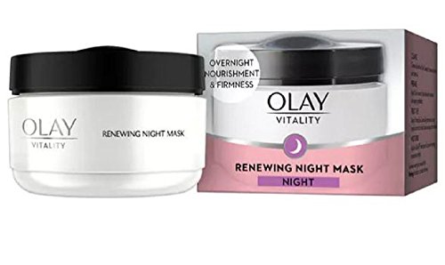 Exclusiva nueva vitalidad renovación noche máscara crema – OLAY, para ella, nueva llegada, última fórmula, nueva máscara + crema, 2 en 1, crema máscara, tendencia, mejor vendedor, día de la madre