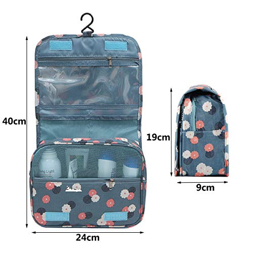 ExeQianming Bolsos de tocador, Bala cosmética del Maquillaje del Paquete del Lavado del Viaje con el Organizador de la ejecución del Gancho