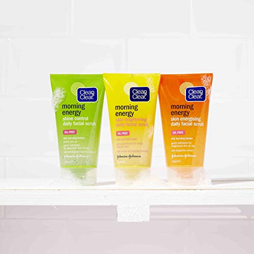 Exfoliante facial Clean & Clear Morning Energy para control de piel grasosa, 150 ml