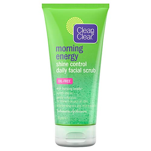 Exfoliante facial Clean & Clear Morning Energy para control de piel grasosa, 150 ml