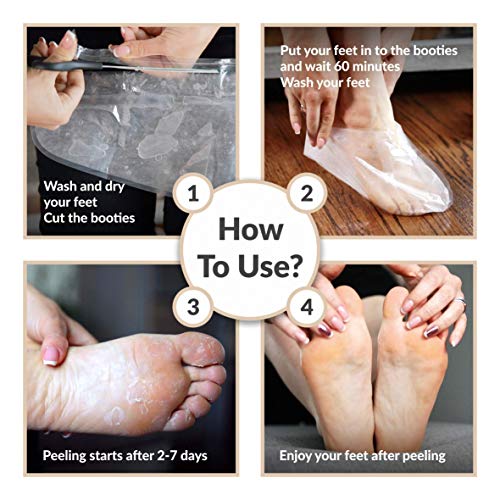 Exfoliante pies quita callos pies calcetines exfoliantes de pies mascarilla pies peeling babyfoot baby foot elimina callos, 2 pares