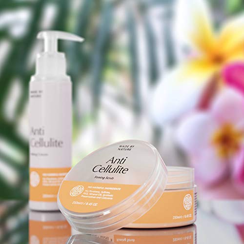 Exfoliante Reafirmante Anticelulítico – MADE BY NATURE Exfoliante Corporal Depurador – Piel más Firme y Tersa – Efecto Rejuvenecedor – Calidad Premium Todo Ingredientes Naturales – Fácil Aplicación