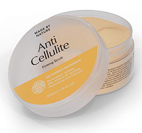 Exfoliante Reafirmante Anticelulítico – MADE BY NATURE Exfoliante Corporal Depurador – Piel más Firme y Tersa – Efecto Rejuvenecedor – Calidad Premium Todo Ingredientes Naturales – Fácil Aplicación