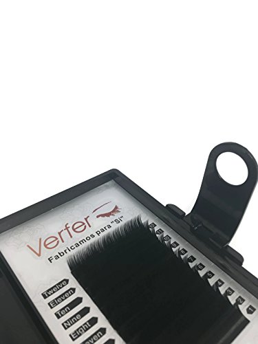 Extensión de Pestaña Postiza Pelo a Pelo Seda Brillante 0,07, 12mm Curl C individual pestañas Profesional